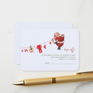 Merry Little Christmas Winter Baby Shower Books Enclosure Card
