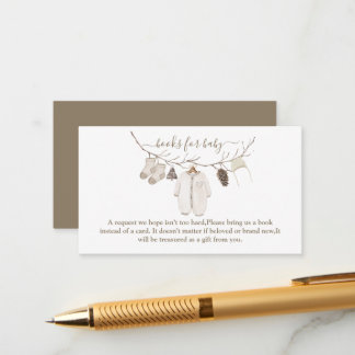 Merry Little Christmas Winter Baby Shower Enclosure Card