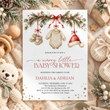 Merry Little Christmas Winter Baby Shower