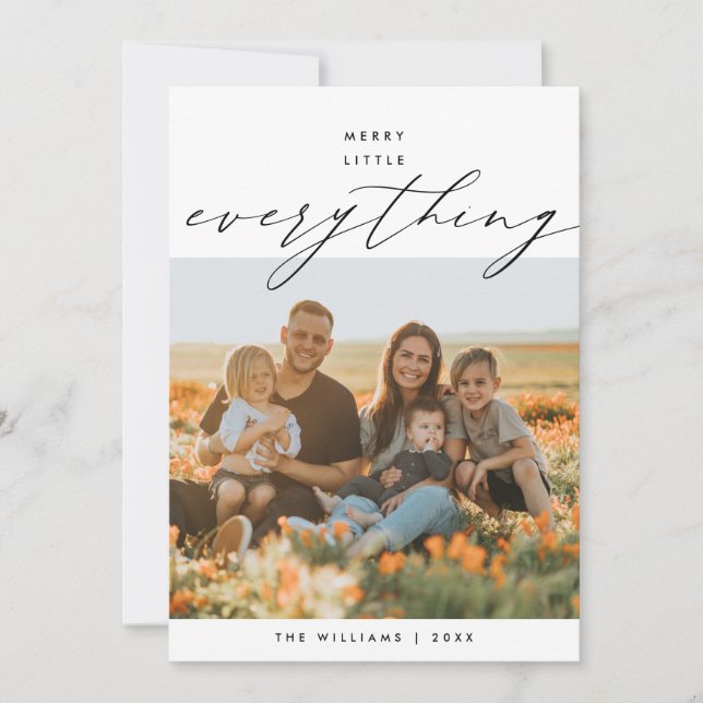 Merry Little Everything, Family Photo Layover Holiday Card (Front)