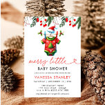 Merry Little Floral Christmas Santa Baby Shower Invitation<br><div class="desc">Celebrate the upcoming arrival with our Merry Little Floral Red Poinsettia Christmas Santa Baby Shower Invitation. This festive invitation features a classic Santa Claus design surrounded by vibrant red poinsettias and elegant greenery, creating a warm and joyful atmosphere for your holiday-themed baby shower. The blend of traditional Christmas elements with...</div>