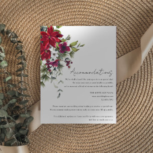 Merry Little Wedding Accommodations Enclosure Card
