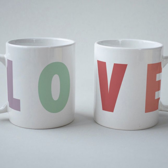MERRY LOVE JOY | COLORFUL CHRISTMAS COFFEE MUG (Creator Uploaded)