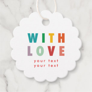 MERRY LOVE JOY   COLORFUL CHRISTMAS FAVOUR TAGS