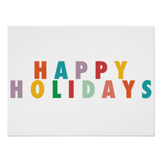 MERRY LOVE JOY | COLORFUL CHRISTMAS POSTER (Front)