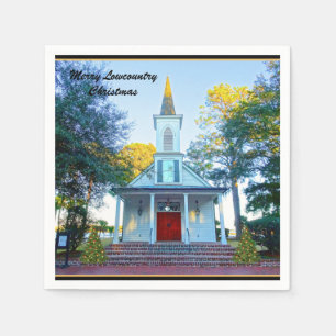 Merry Lowcountry Christmas Chapel Palmetto Bluff Napkin