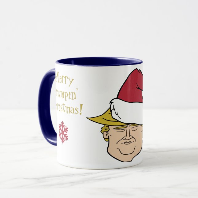 Merry Maga Trump Christmas Mug (Front Left)