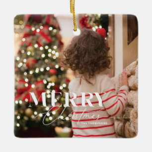 Merry Magic Christmas Photo Ornament