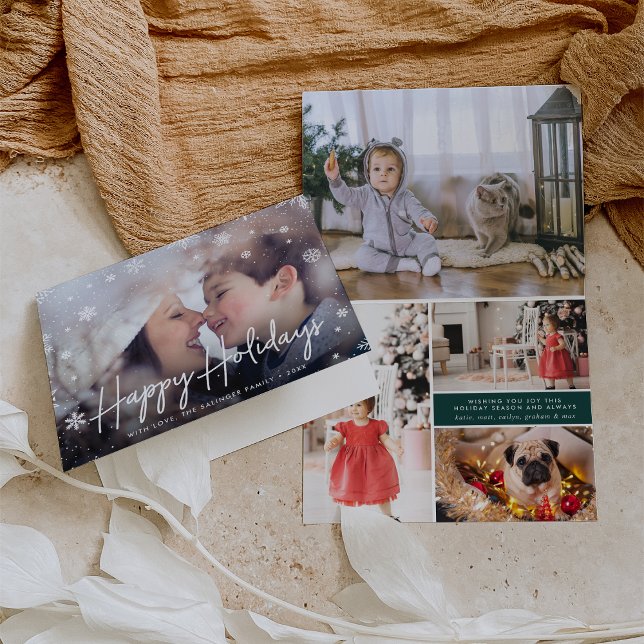 Merry Magic | Snowflake Overlay Photo Holiday Card (Creator Uploaded)