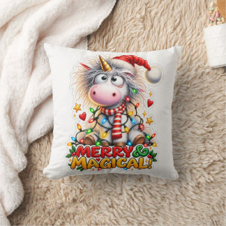 🦄🎄 Merry & Magical Christmas Pillow ✨🛋️
