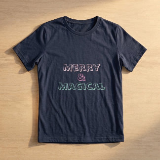 Merry & Magical Christmas T-Shirt | Cute Holiday Tri-Blend Shirt
