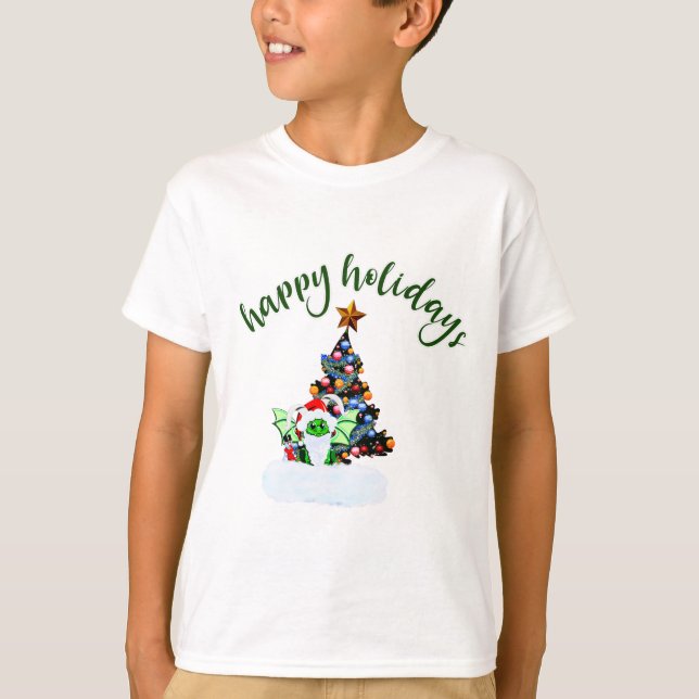 Merry & Magical Christmas with a Dragon Twist T-Shirt (Front)
