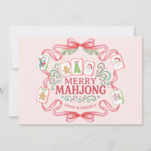 Merry Mahjong   Christmas Holiday Card