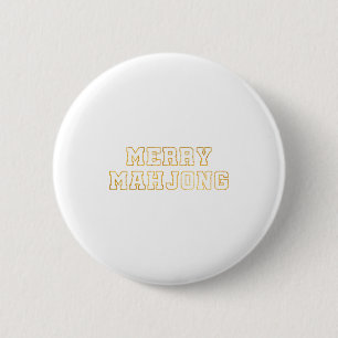 Merry Mahjong Christmas Mahj Holiday Party Women M 2 Inch Round Button
