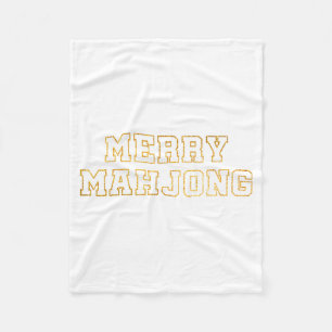 Merry Mahjong Christmas Mahj Holiday Party Women M Fleece Blanket