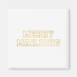 Merry Mahjong Christmas Mahj Holiday Party Women M Magnet