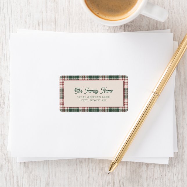 Merry Mail - Plaid Address Label (Insitu)