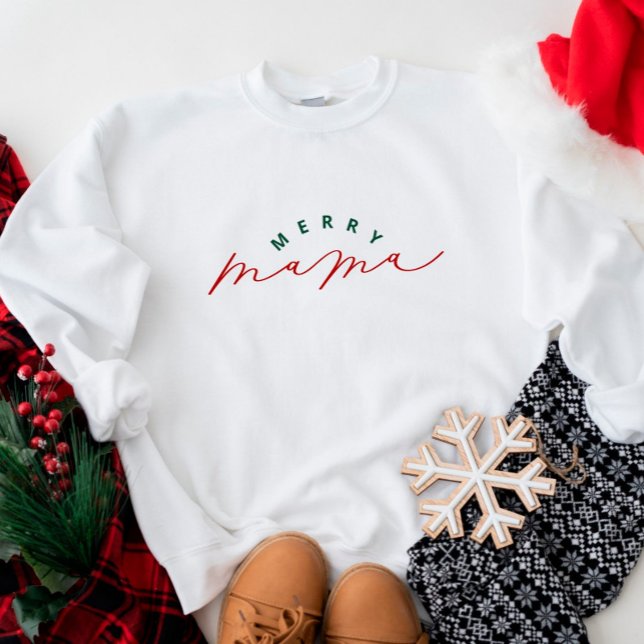 Merry Mama Script Christmas Sweatshirt (Creator Uploaded)