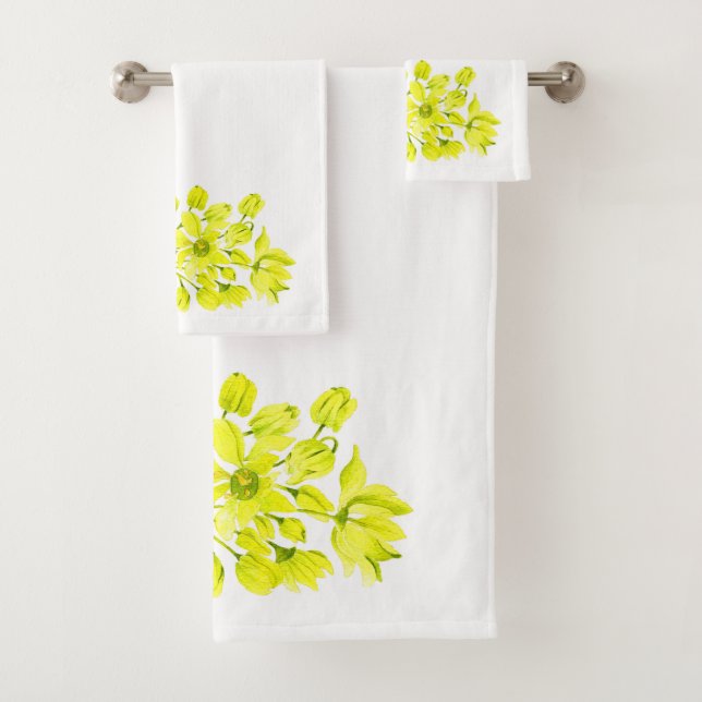 'Merry Maples' on a Bathroom Towel Set (I) (Insitu)
