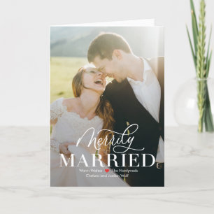 Merry Mariage Nouvelle mariée Première carte de No