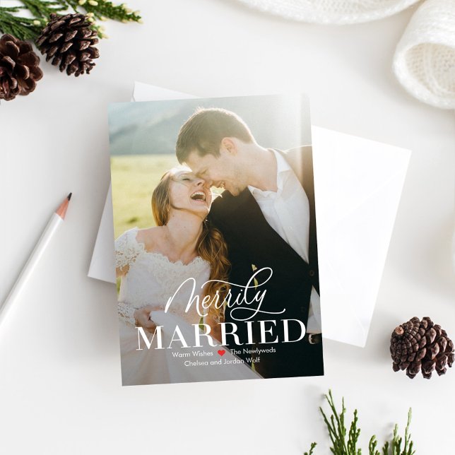 Merry Mariage Nouvelle mariée Première carte de No (Créateur téléchargé)