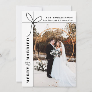 Merry & Married Double Sided Picture Thank You Invitation