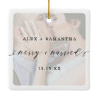 Merry & Married Elegant Script Wedding Photos