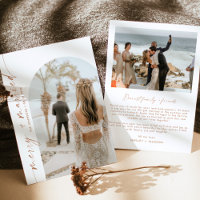 Merry & Married Holiday Christmas Card | Boho Card