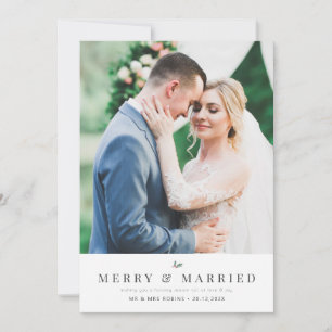 MERRY & MARRIED holiday wedding announcement