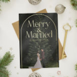 Merry & Married Newlywed Christmas Card<br><div class="desc">This Merry & Married Newlywed Christmas Card is the perfect way to send your warm wishes to everyone after your union.</div>