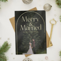 Merry & Married Newlywed Christmas Card