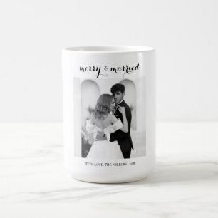 Merry & Married - Personalized Newlywed Christmas Coffee Mug