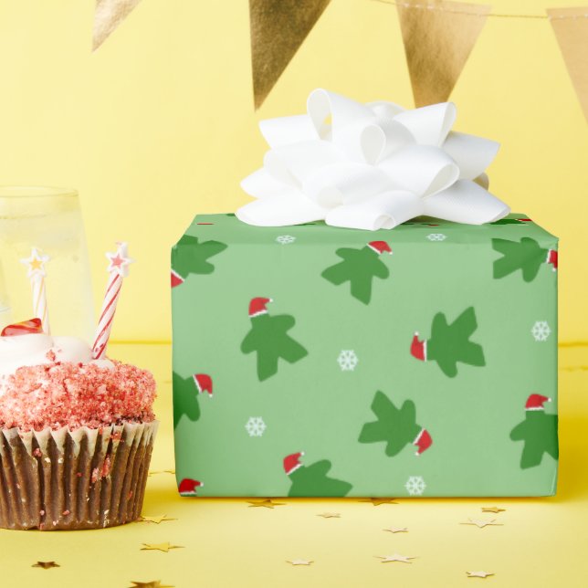 Merry Meeple Smaller Image Wrapping Paper (Birthday Party)