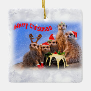 Merry Meerkats Ornament
