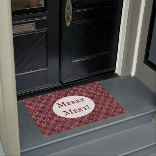 Merry Meet Pentacles Door Mat