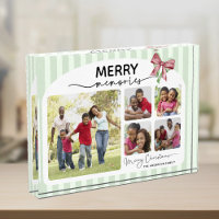 Merry Memories Photo Collage Bow Christmas