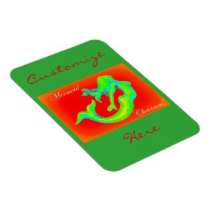 merry mermaid christmas magnet