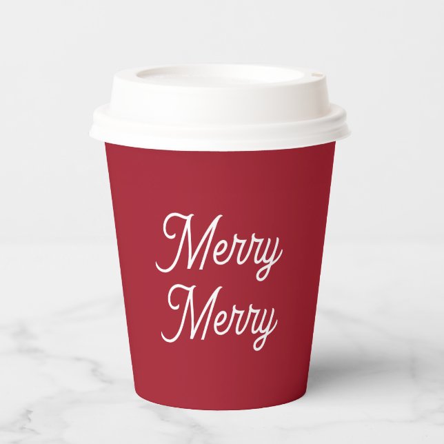 Merry Merry Holiday  Paper Cups (Front)