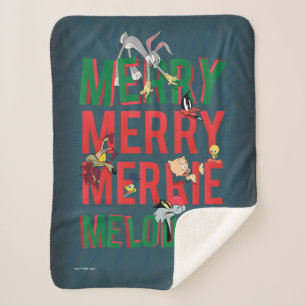 Merry Merry MERRIE MELODIES™ Sherpa Blanket