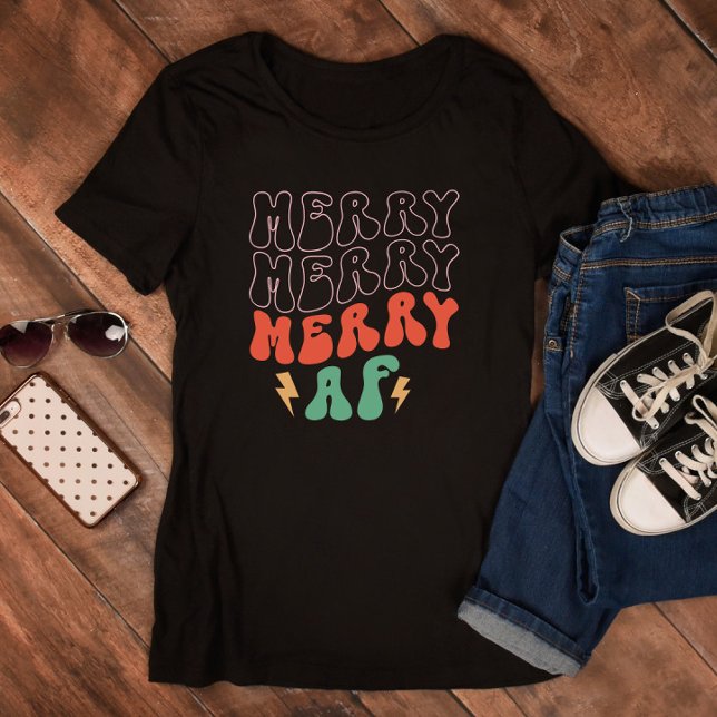Merry Merry Merry AF Christmas T-Shirt (Creator Uploaded)