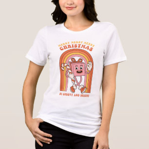 Merry Merry Merry Christmas - Be Groovy and Bright Tri-Blend Shirt