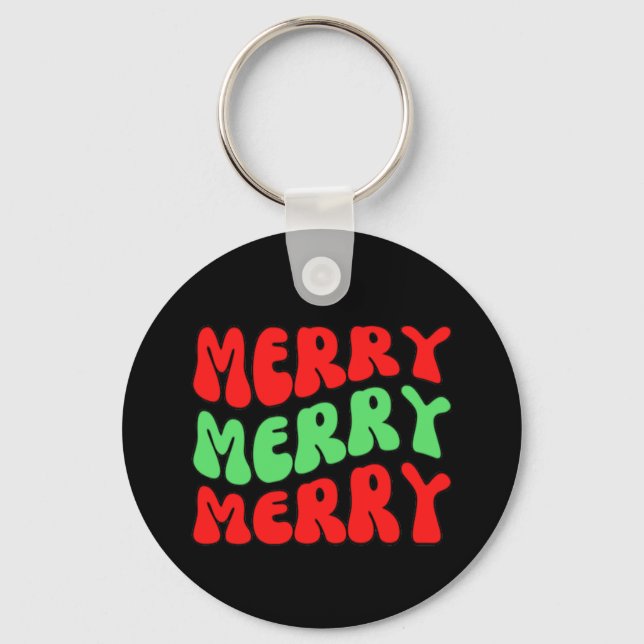 Merry Merry Merry   Keychain (Front)
