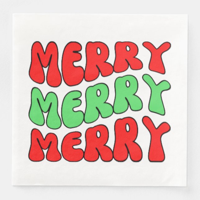 Merry Merry Merry      Napkin (Front)