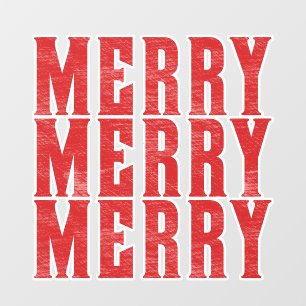 merry merry merry window cling