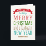 Merry Message Holiday Greeting Card<br><div class="desc">Celebrate the season with this modern and stylish holiday card from Berry Berry Sweet.</div>