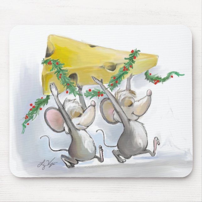Merry Mice Mic & Mac Mousepad (Front)