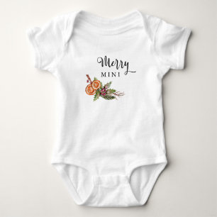 Merry Mini Christmas Baby Bodysuit