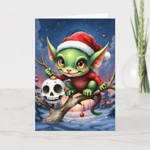 Merry Mischief – The Little Christmas Elf. Holiday Card