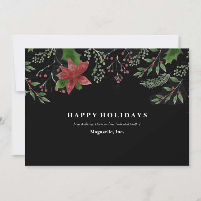 Merry Mistletoe Business Holiday Card (Front)