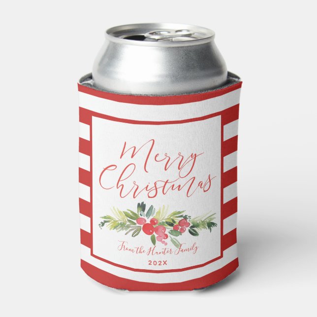Merry Mistletoe | Personalized Can Cooler (Can Front)